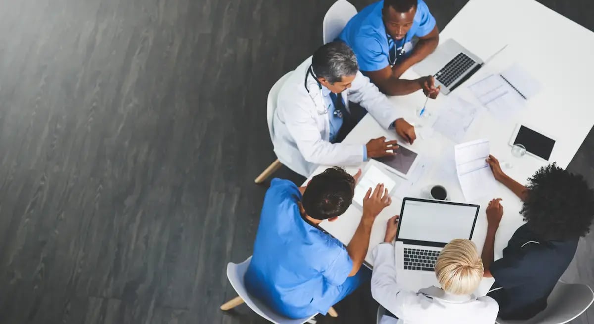 medical experts working together