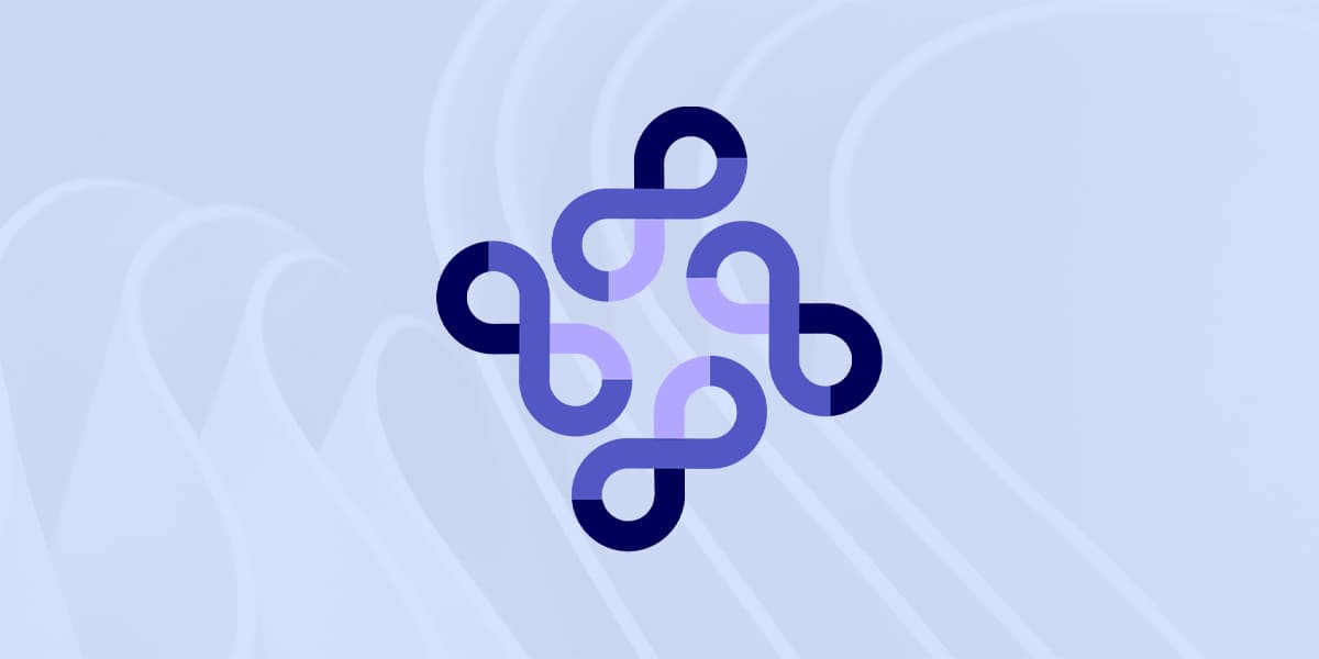 Medicept logomark over abstract light blue background