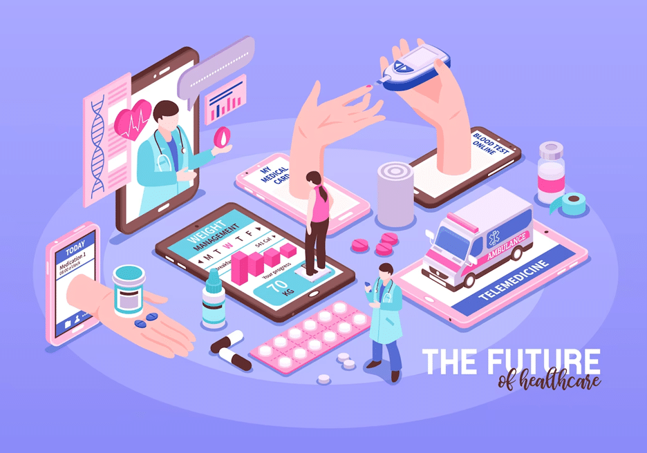 illustration representing the future of healthcare