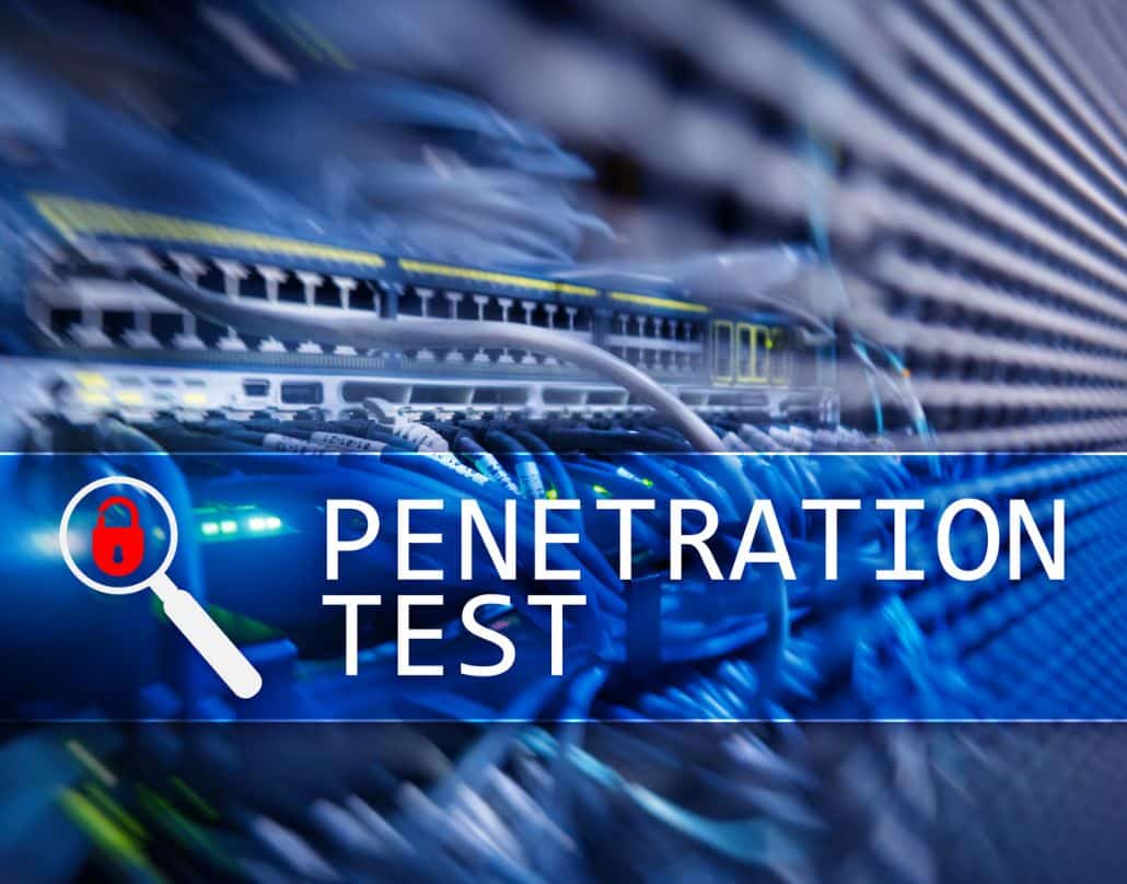 close up of cable cords with the words penetration test over top