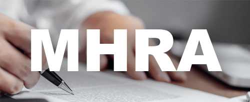 MHRA over close-up of person reviewing document