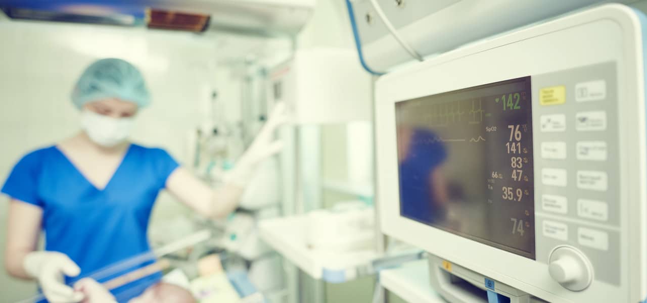medical professionals using devices